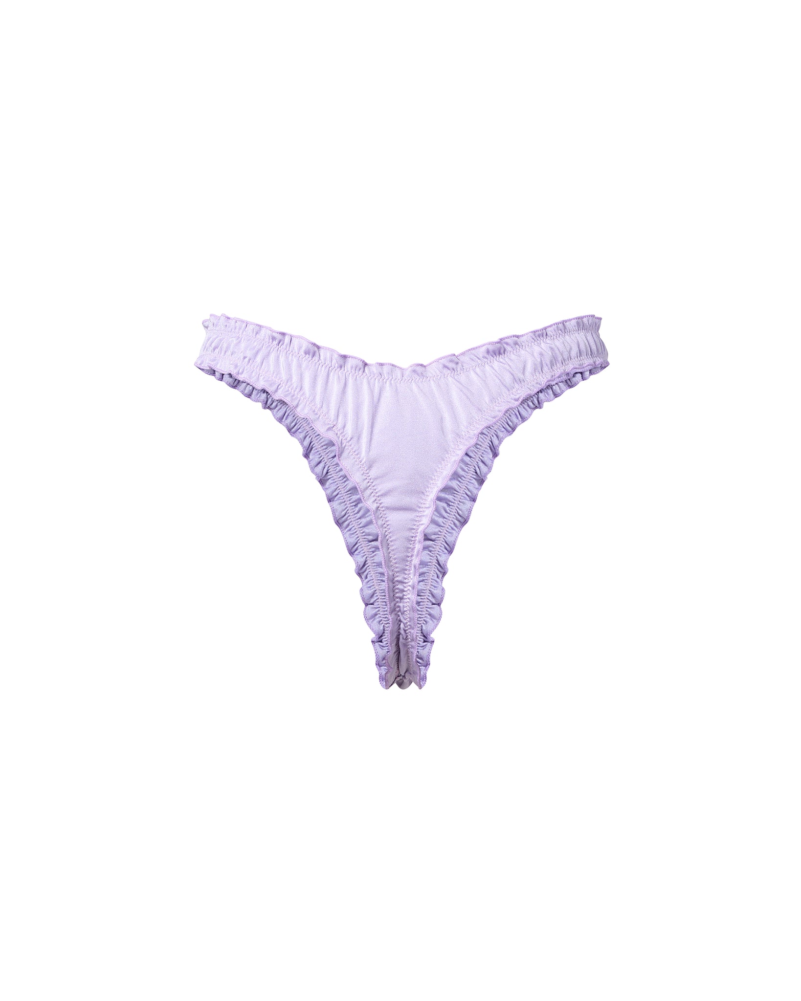 Mid-Tone Purple Cheeky Ruffle Women's Bathing Suit Bottom